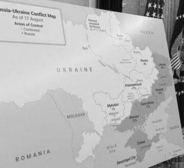 В Овальному кабінеті під час переговорів Трампа і Зеленського висіла карта з окупованими територіями України – ЗМІ
