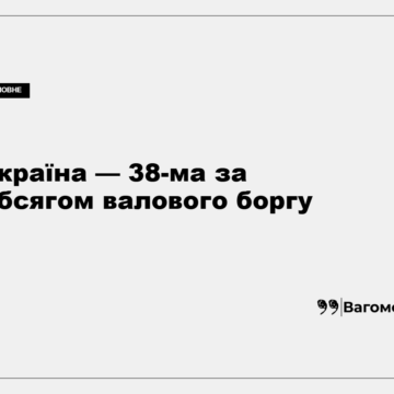 kness-auto-e0f87aa7f323a90a3e Україна посіла 38-ме місце за абсолютним обсягом валового держборгу