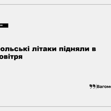 Польський військовий літак у небі