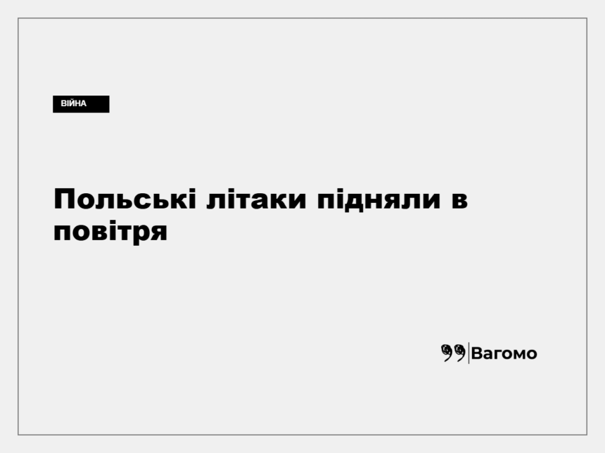 Польський військовий літак у небі